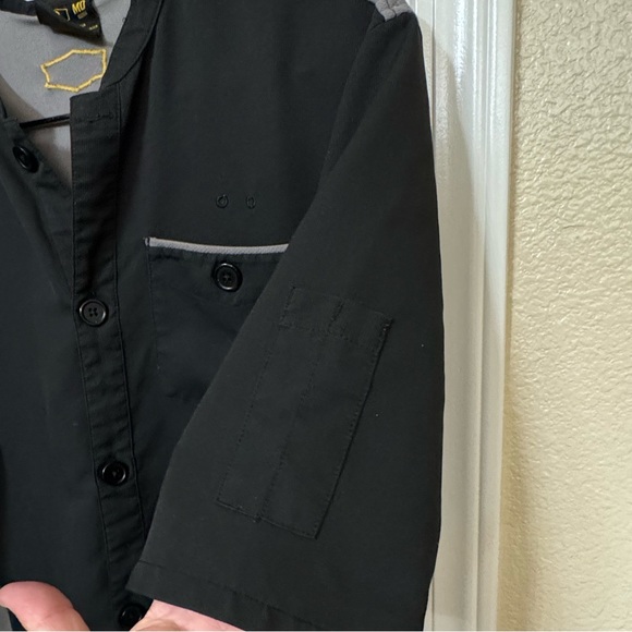 Vintage D Black & Gray True Mechanic Button Down Work Shirt STAINED Men’s M - Picture 4 of 8